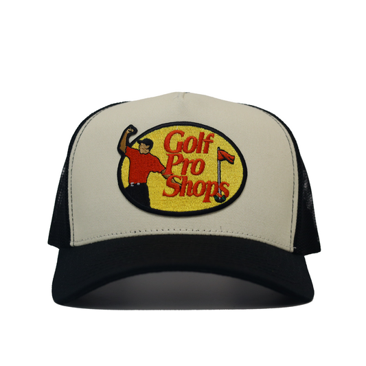 Trucker: Golf Pro Shop Cream Black