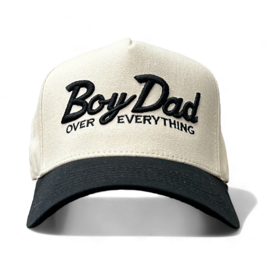 90s Script BoyDad Cream Black